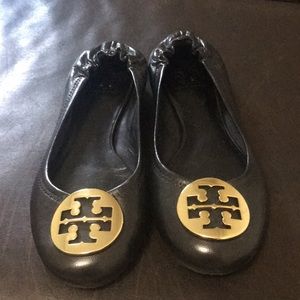 Tory Burch black leather ballet flats